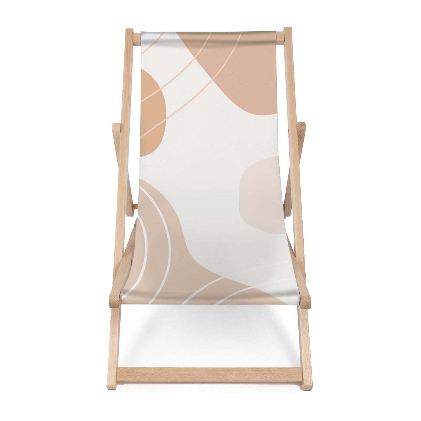 Holz Liegestuhl Abstract Beige