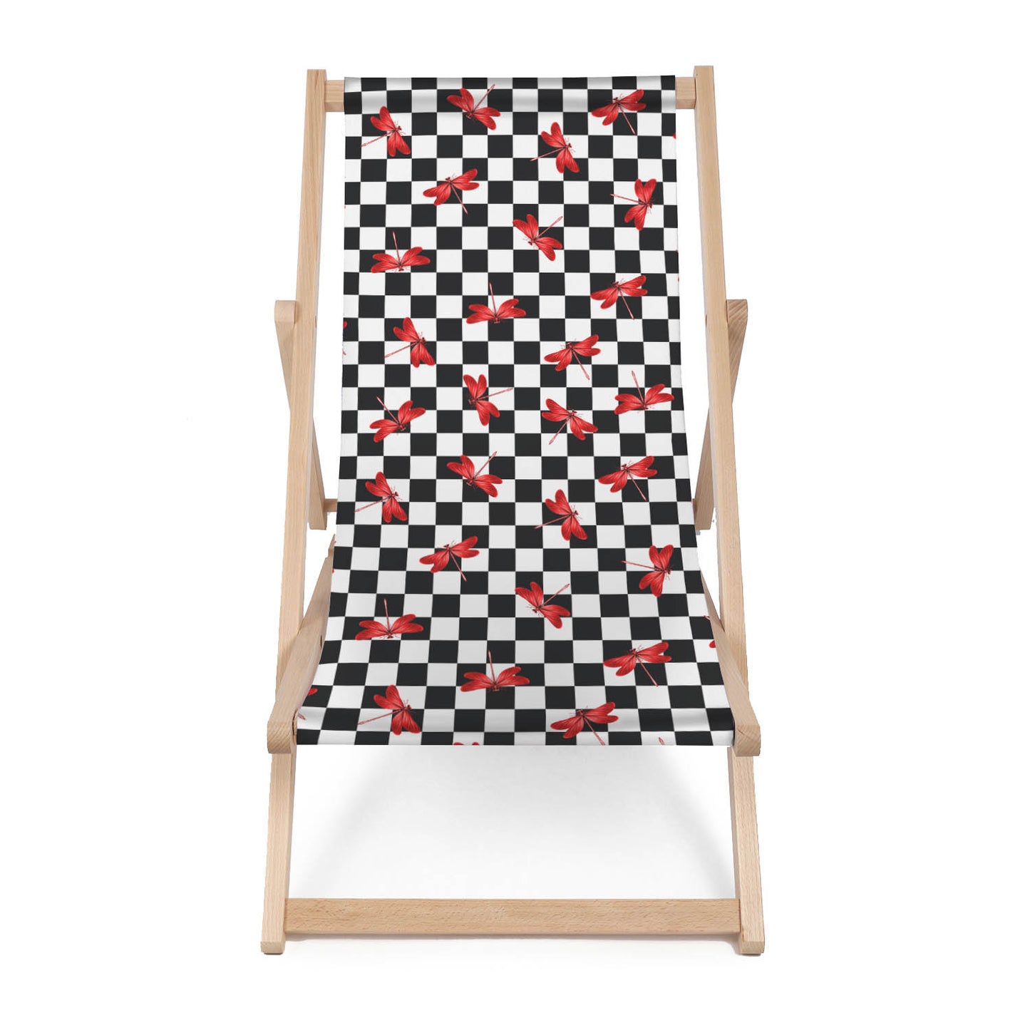 Holz Liegestuhl Checkered Dragonfly