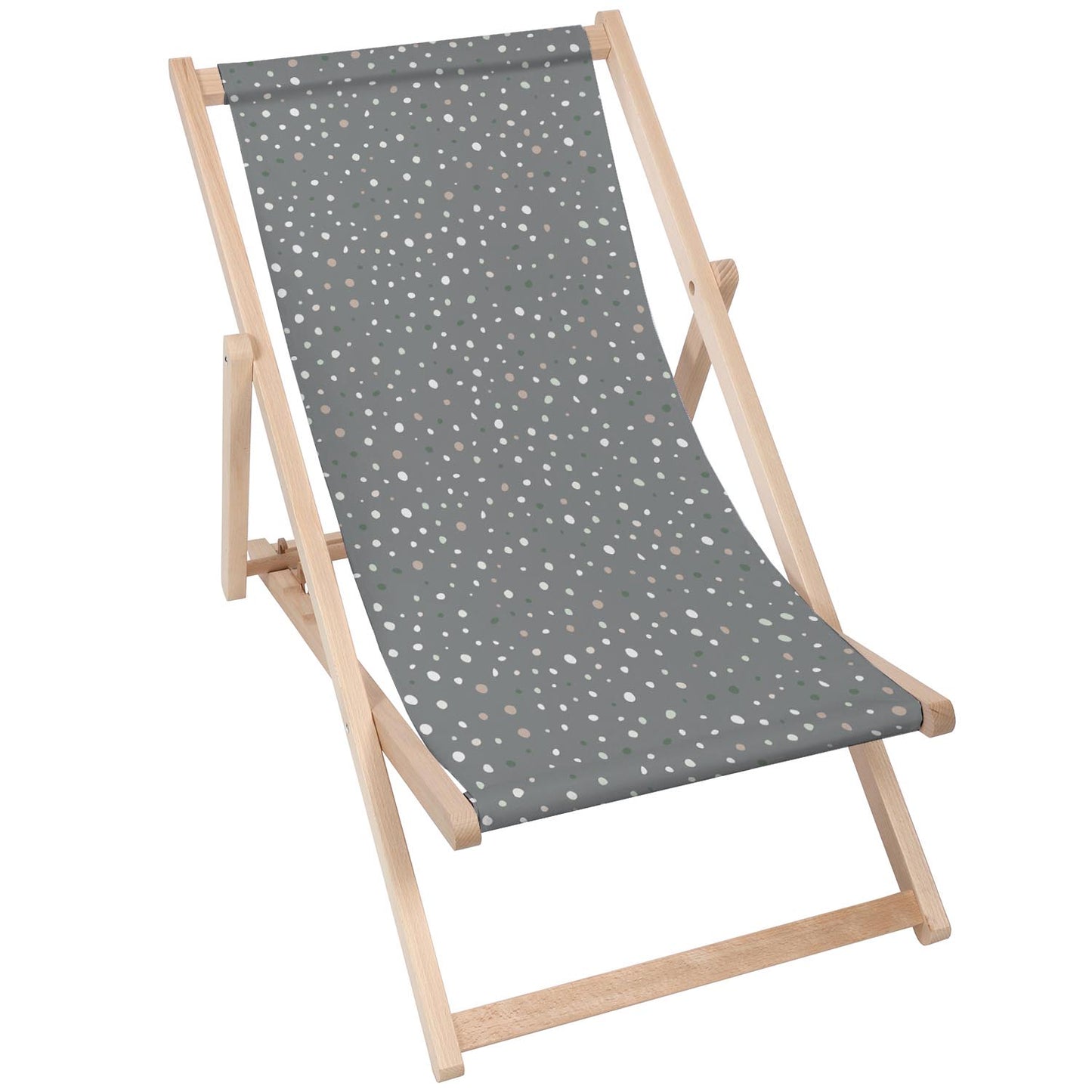 Holz Liegestuhl Terrazzo Dark Grey