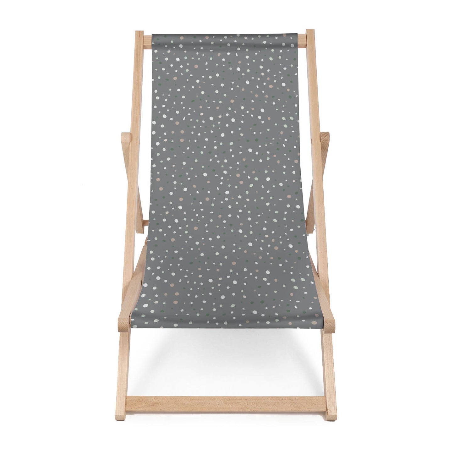 Holz Liegestuhl Terrazzo Dark Grey
