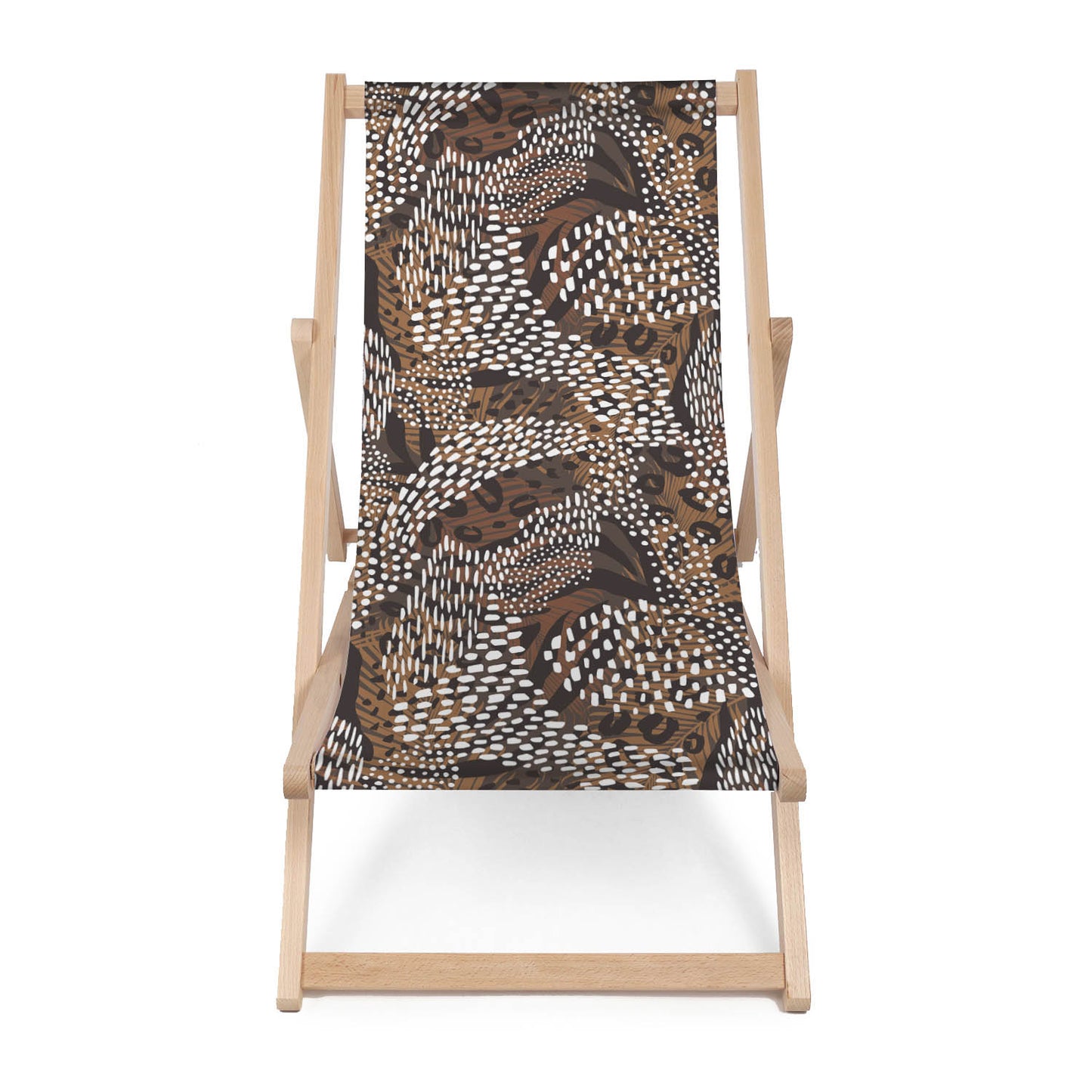 Holz Liegestuhl Abstact Animal Print