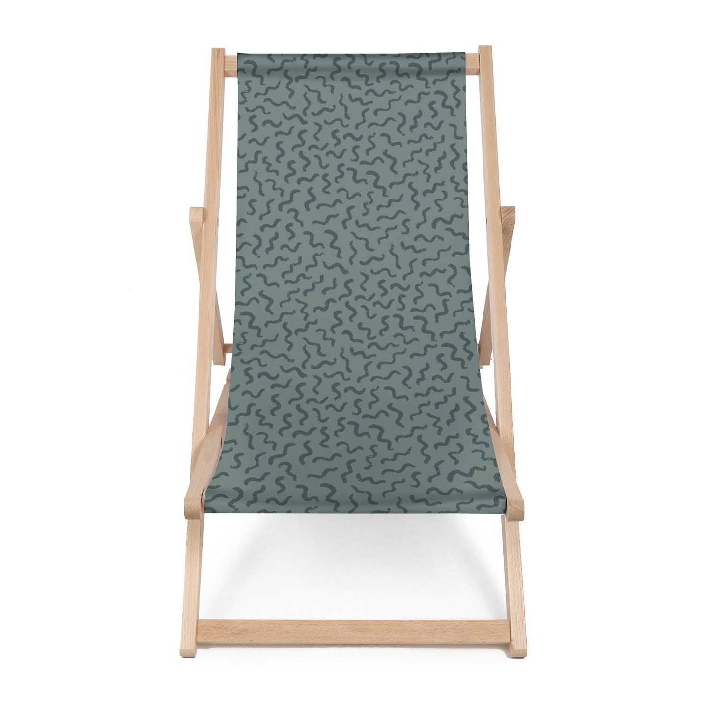 Holz Liegestuhl Green Brush