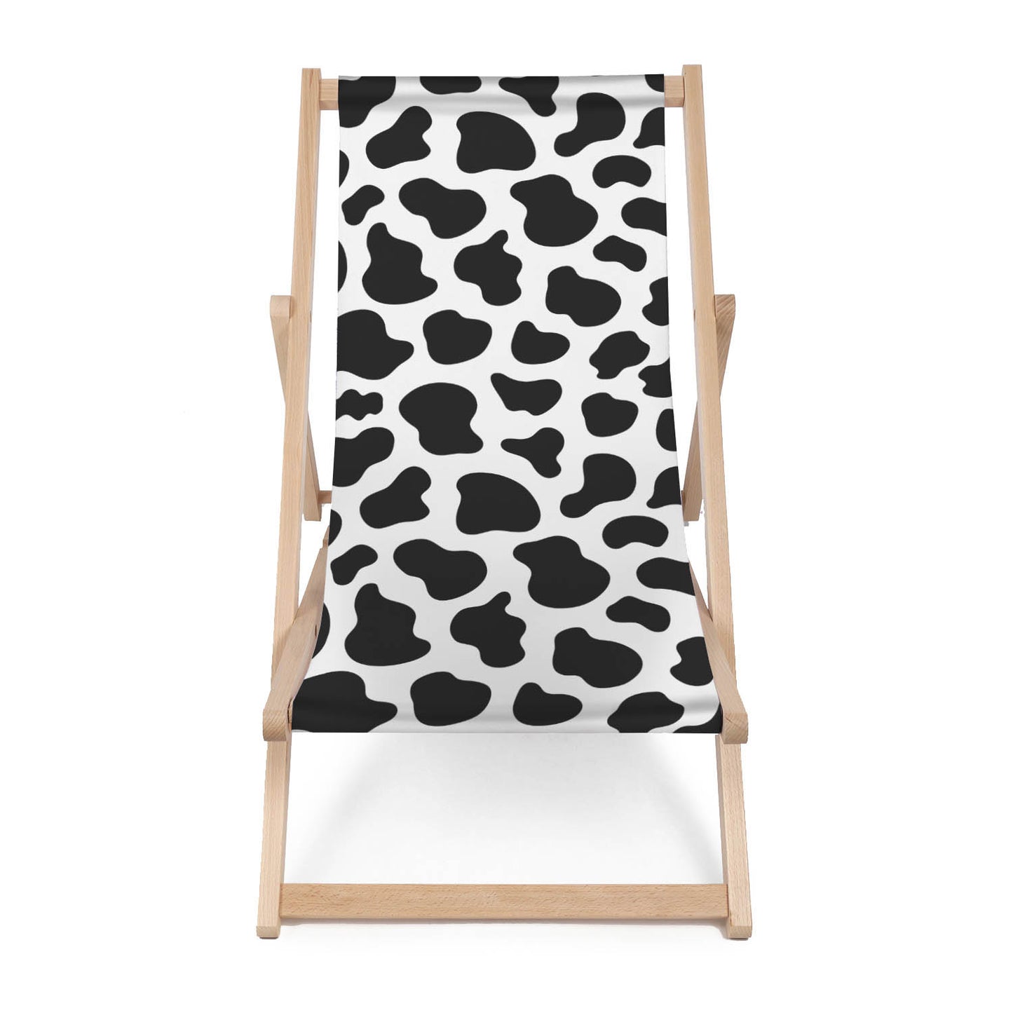 Holz Liegestuhl Cow Print