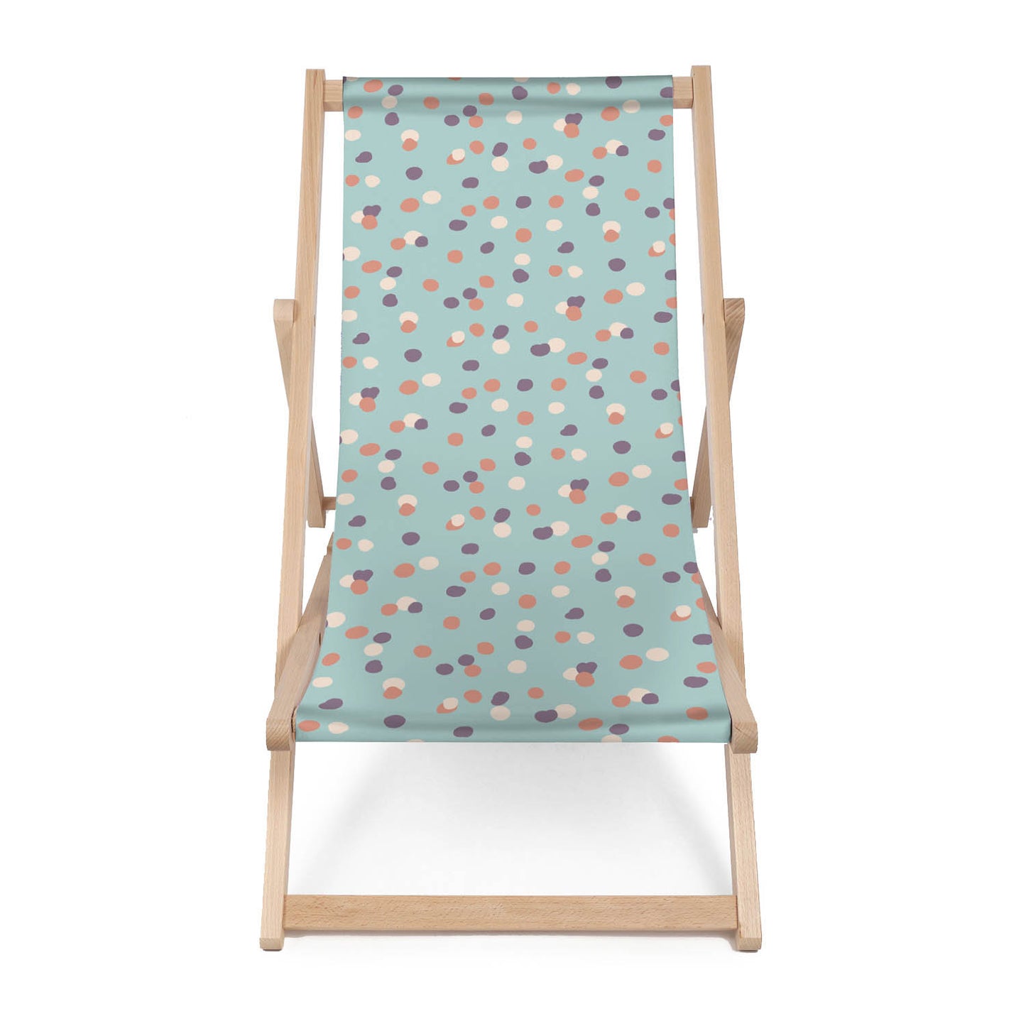 Holz Liegestuhl Pastel Blue Dots