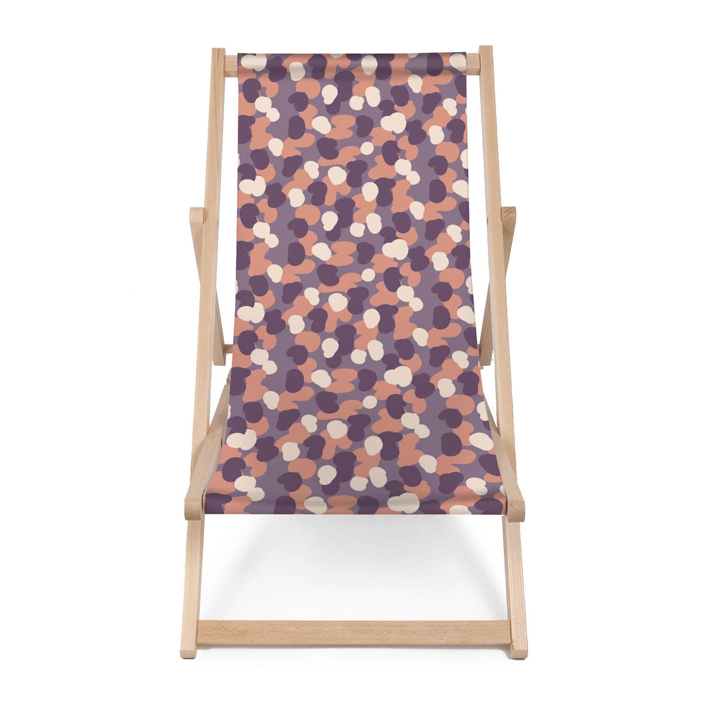 Holz Liegestuhl Pastel Purple Abstract Dots