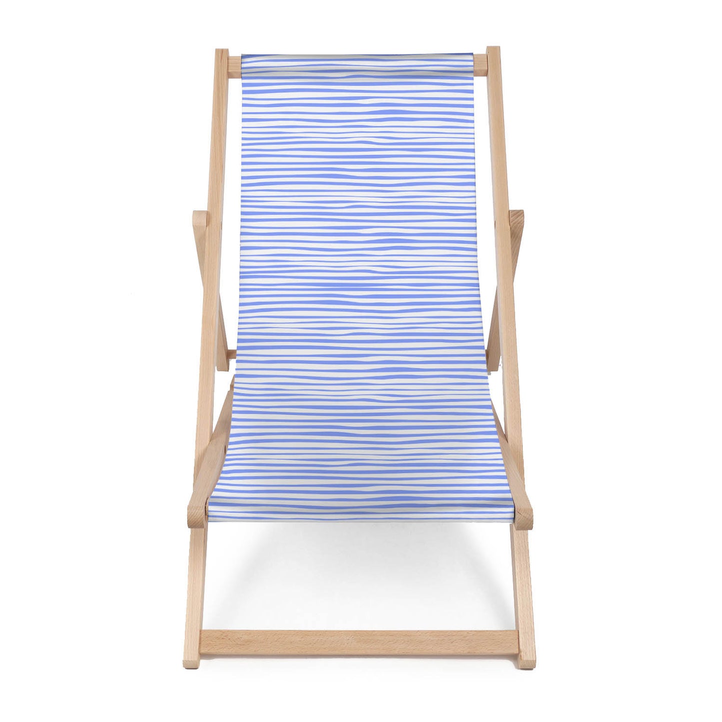Holz Liegestuhl Blue Stripes