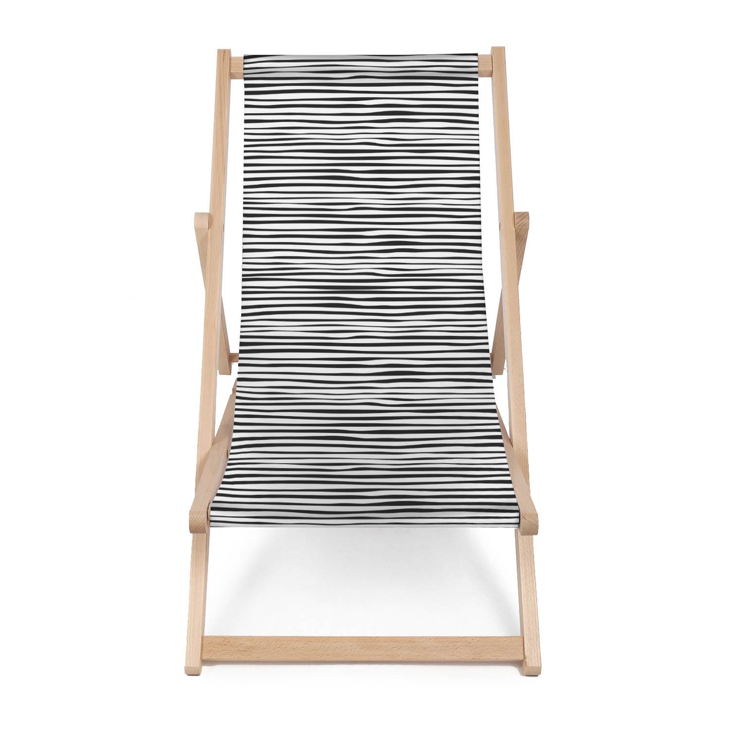 Holz Liegestuhl Black Stripes