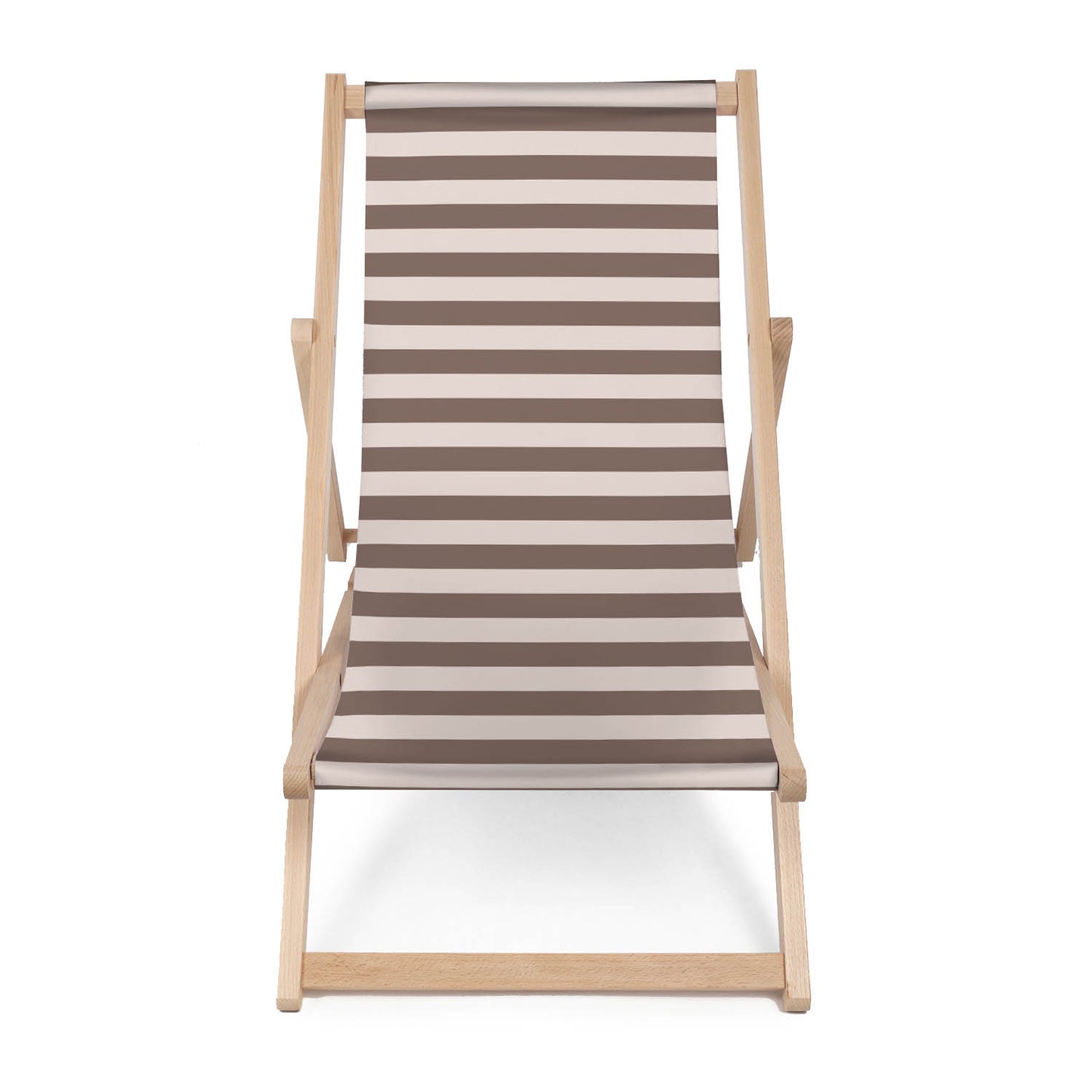 Holz Liegestuhl Brown Geometric Stripes