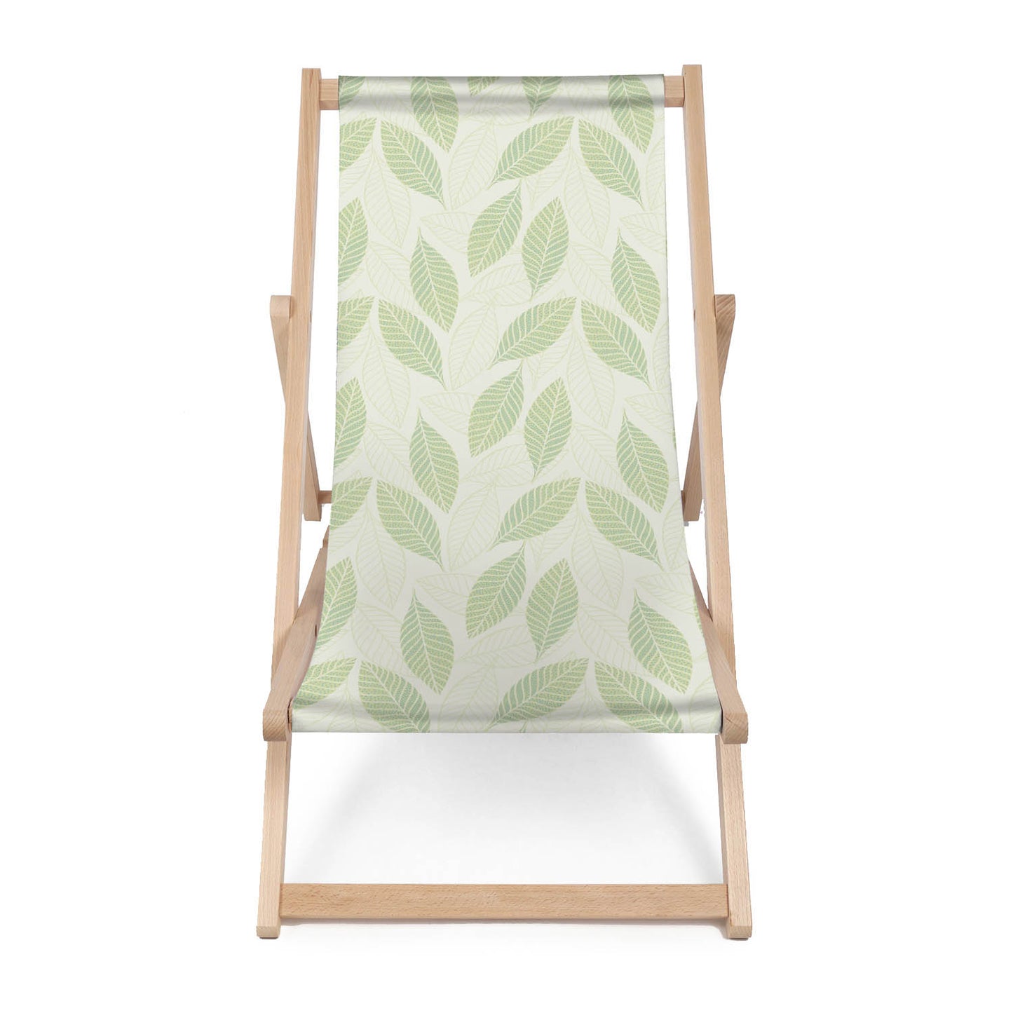 Holz Liegestuhl Light Green Leaves