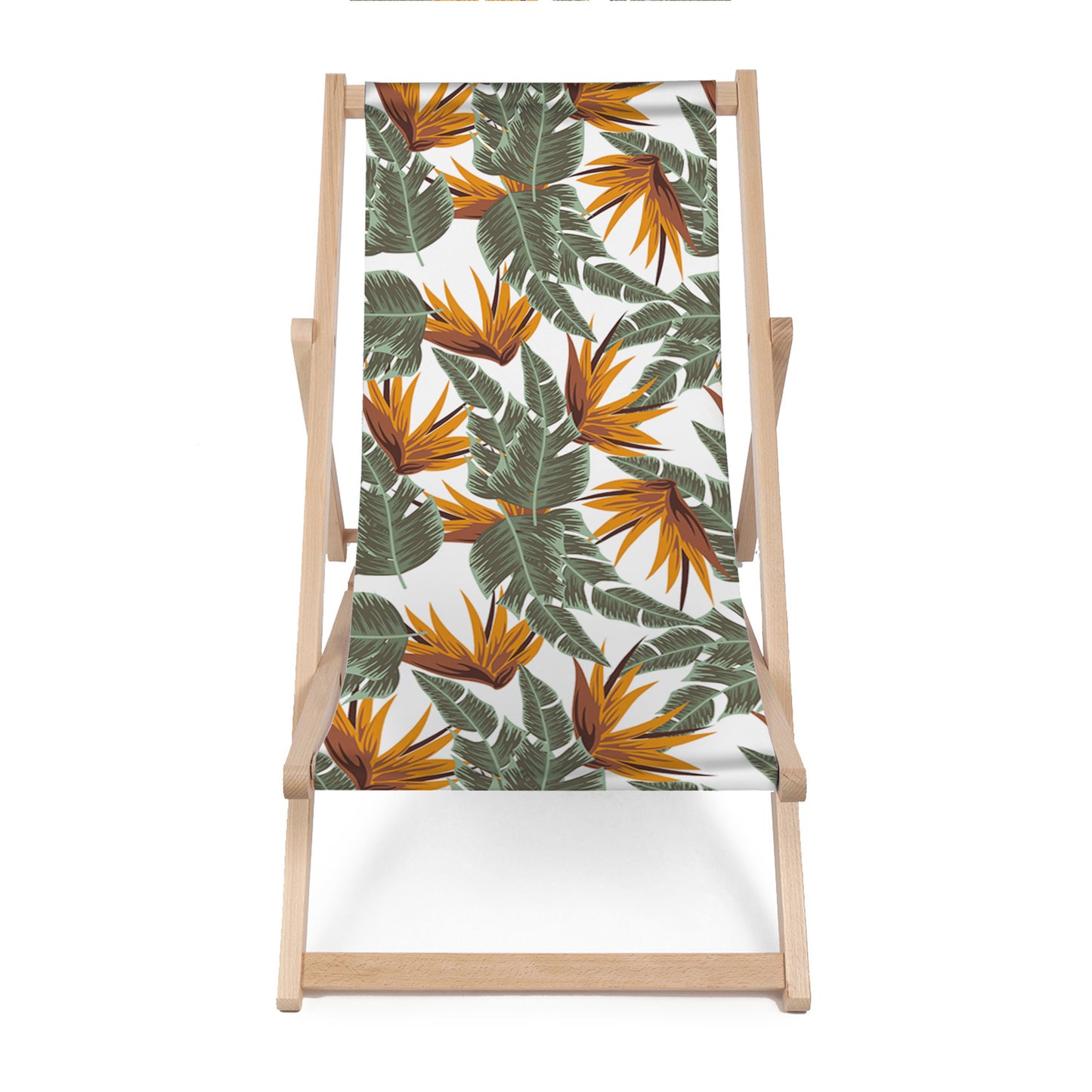 Holz Liegestuhl Tropical Strelizia