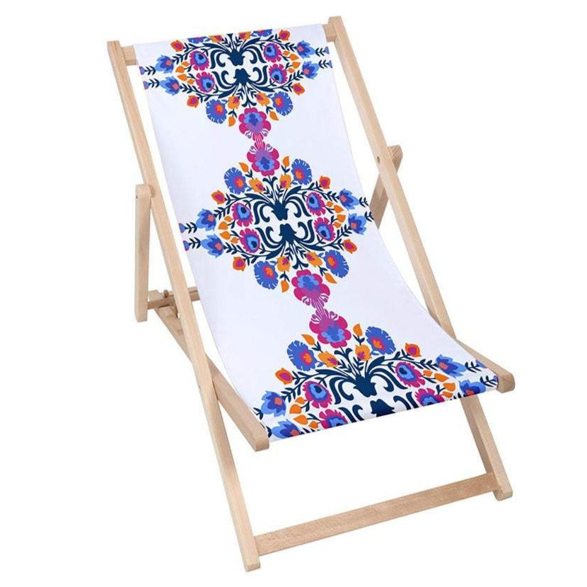 Holz Liegestuhl Folk Mandala - esunbed