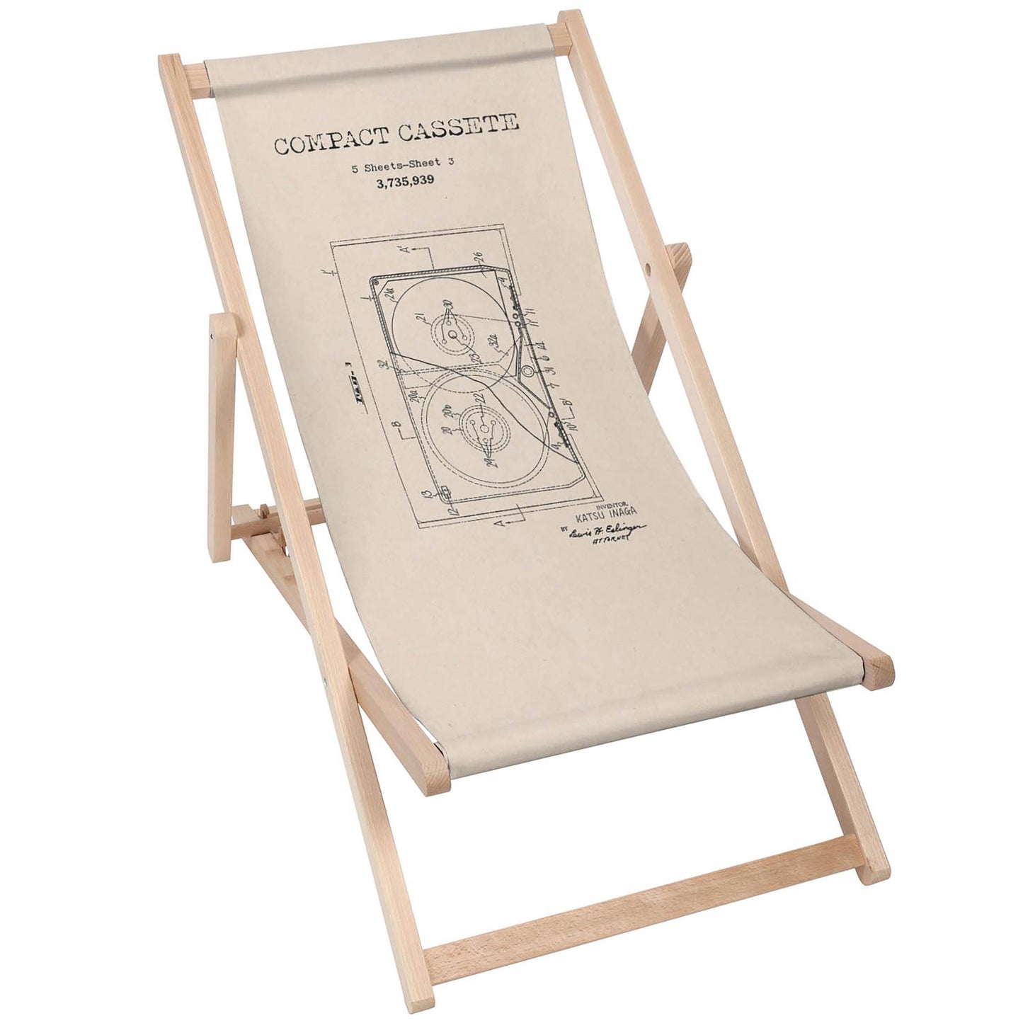 Holz Liegestuhl Compact Cassete