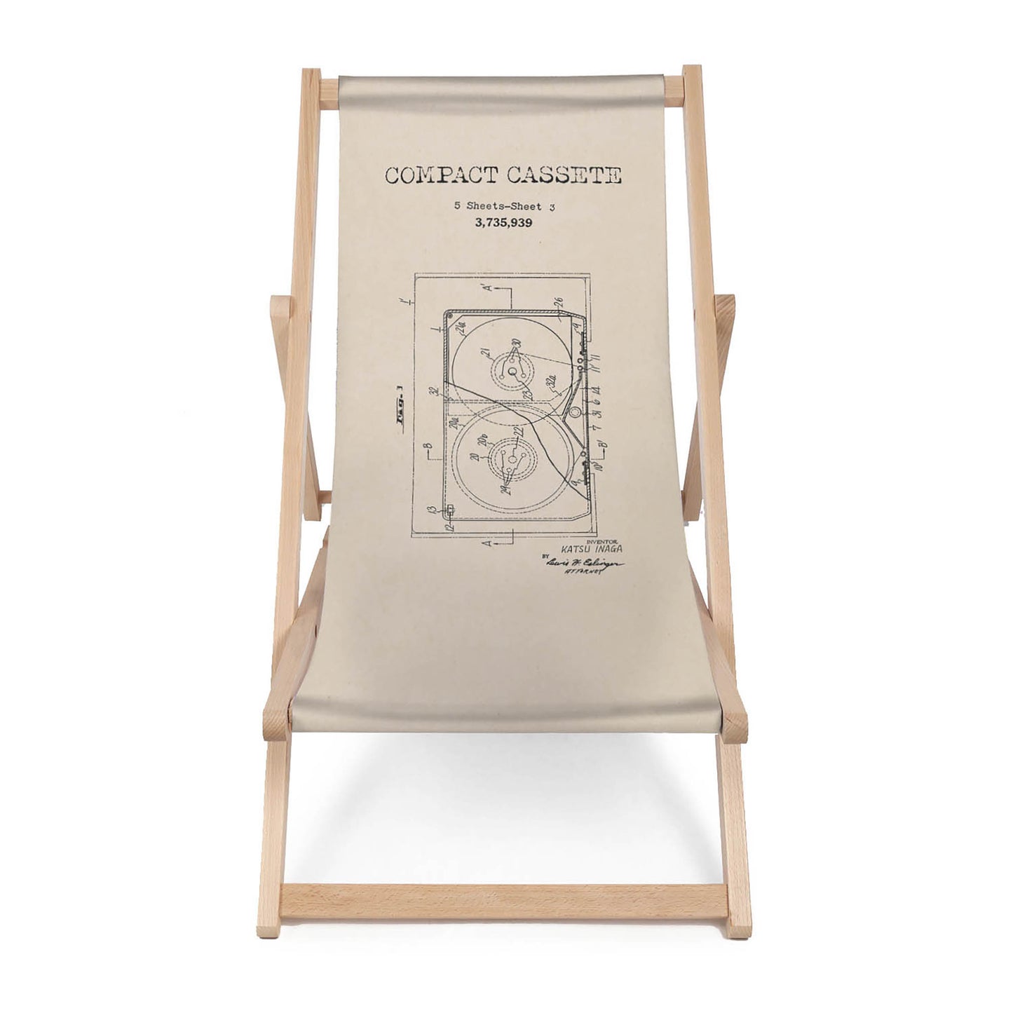 Holz Liegestuhl Compact Cassete