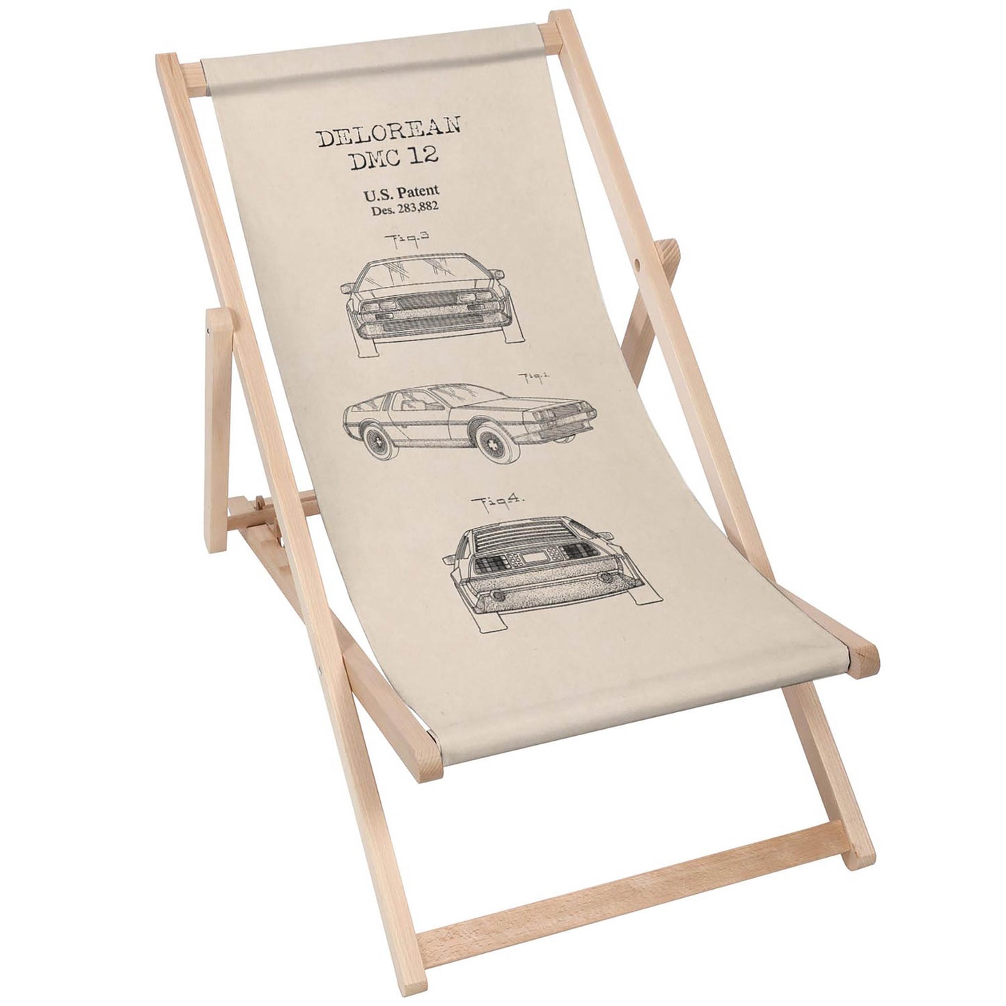 Holz Liegestuhl DeLorean
