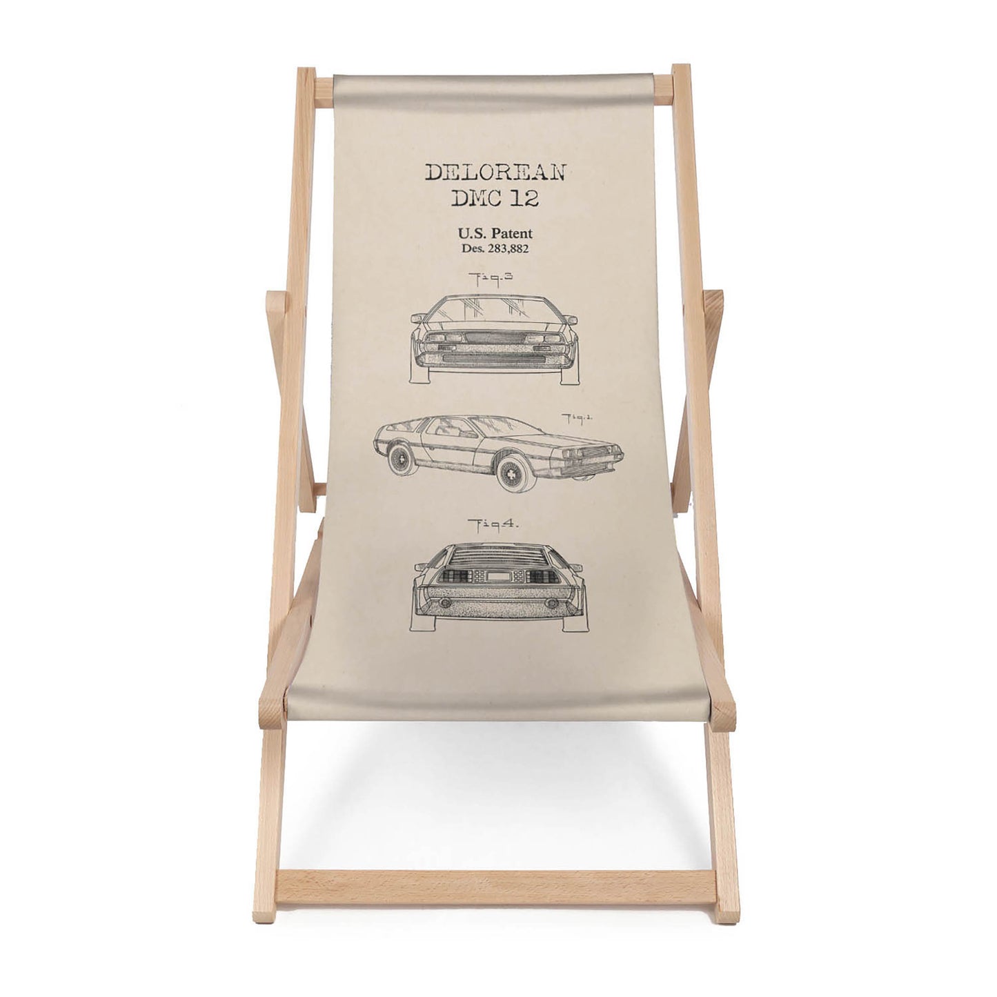 Holz Liegestuhl DeLorean