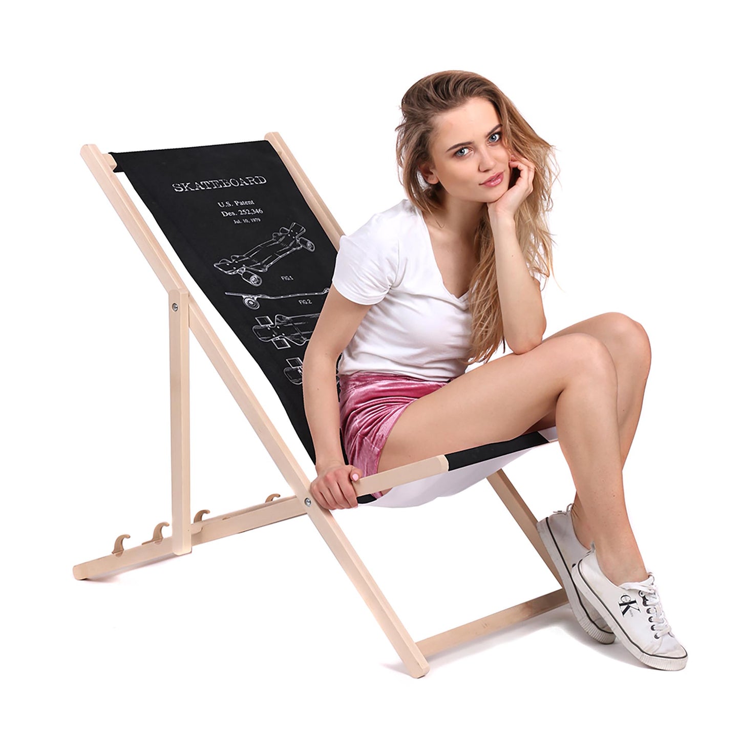 Holz Liegestuhl Skateboard
