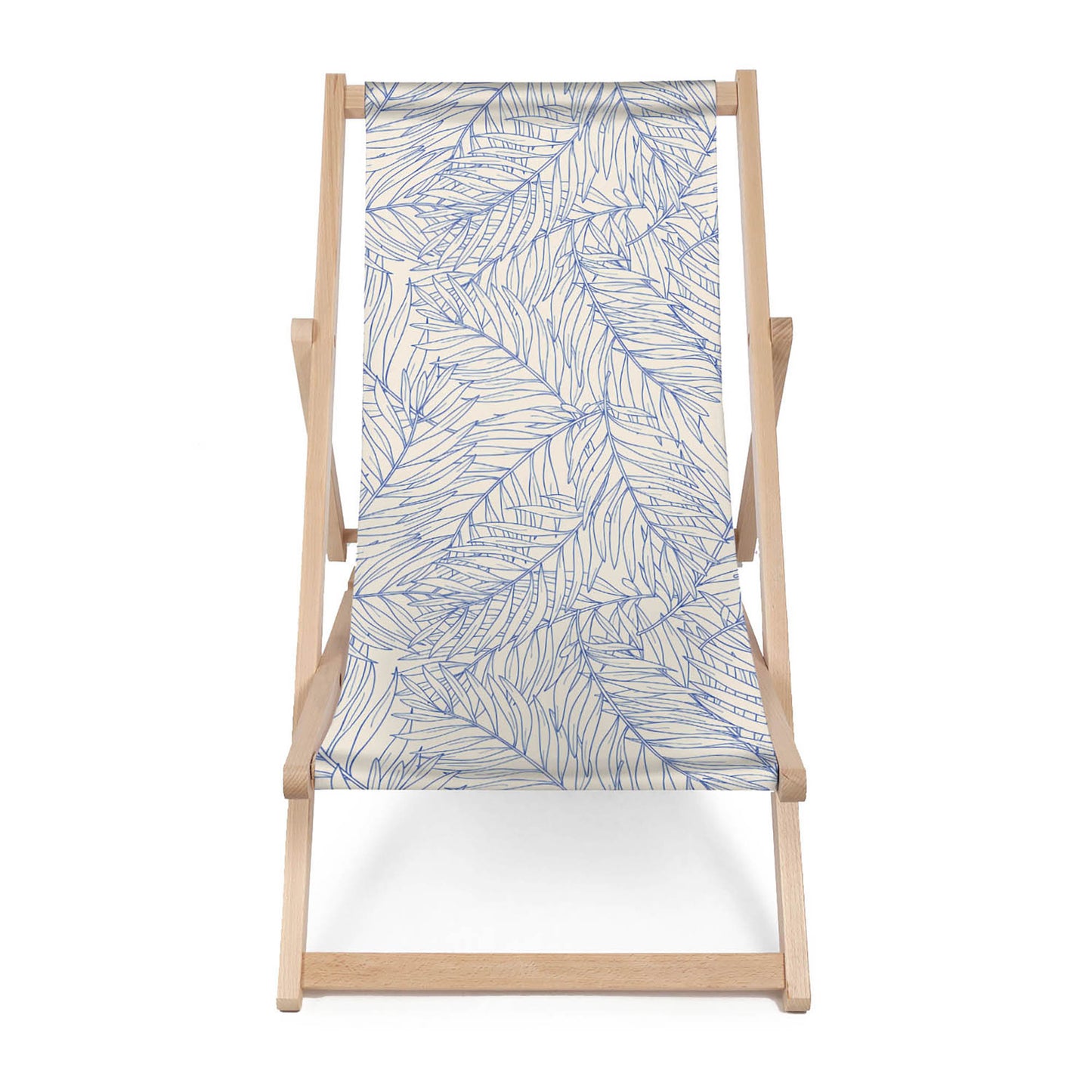 Holz Liegestuhl Contour Tropical Palm