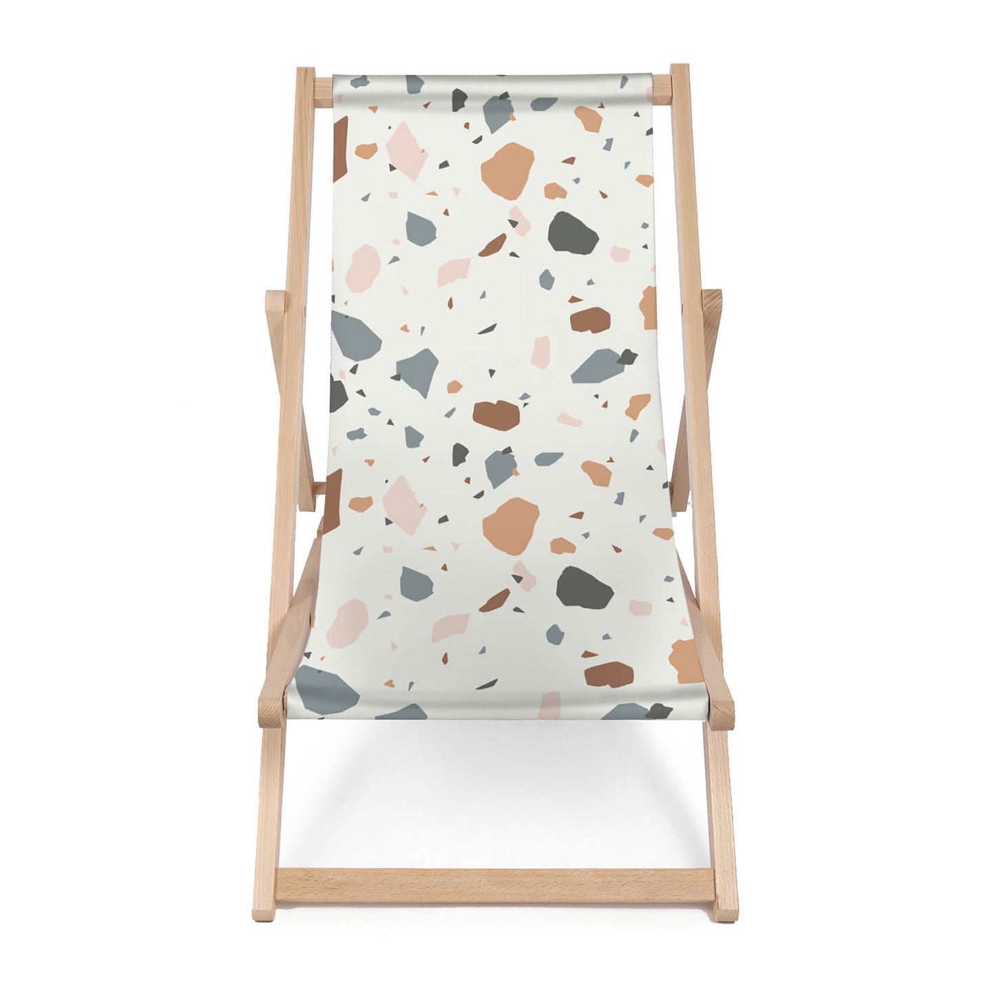 Holz Liegestuhl Ecru Terrazzo