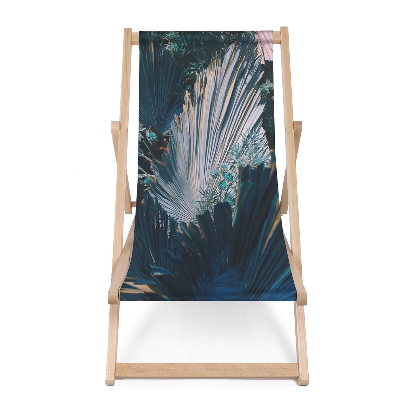 Holz Liegestuhl Floral Composition