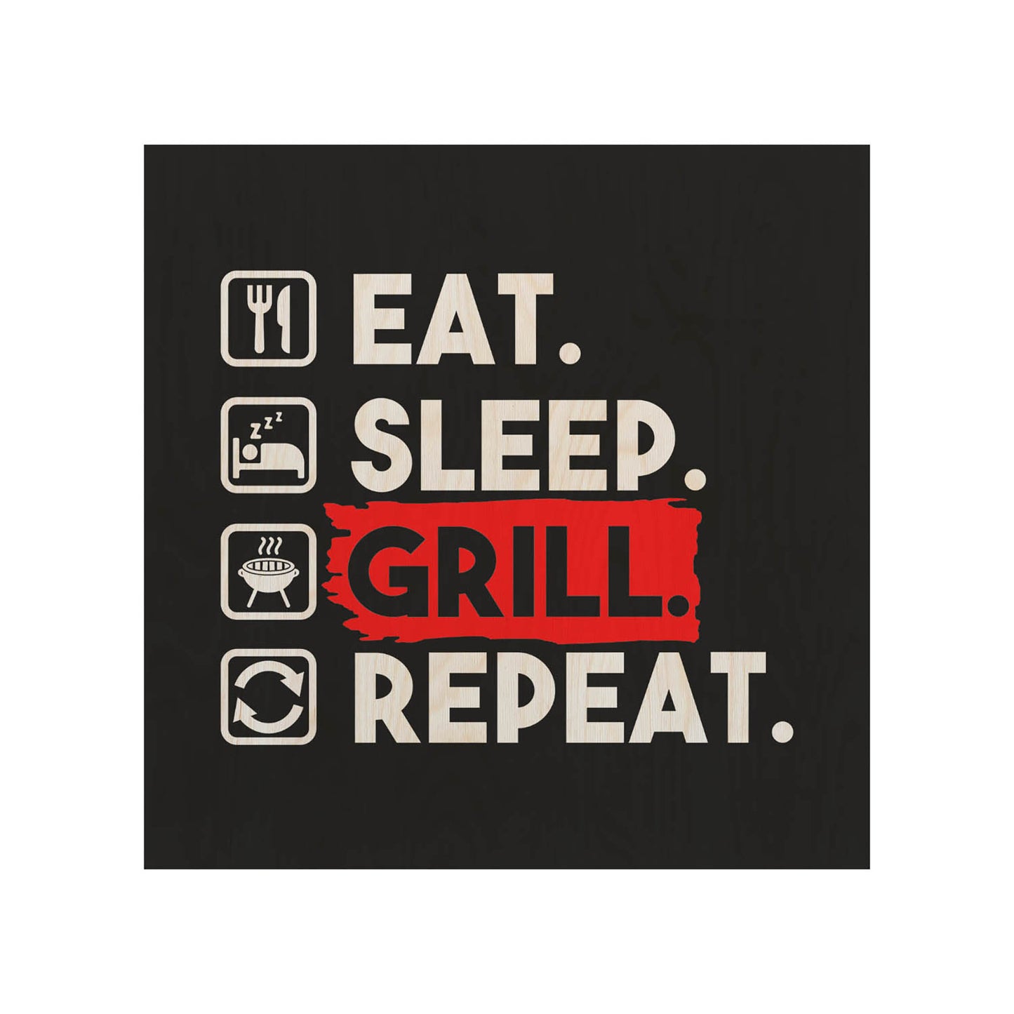 Kaffeetisch Eat Sleep Grill