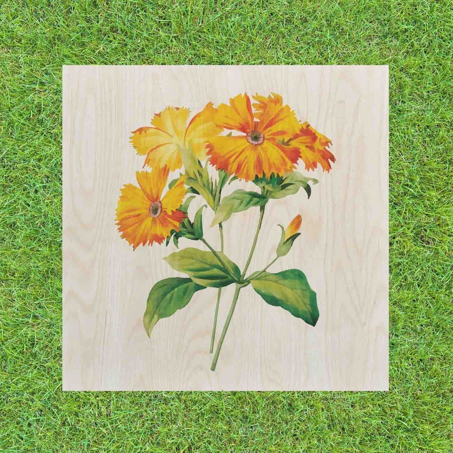 Kaffeetisch Vintage Orange Flowers