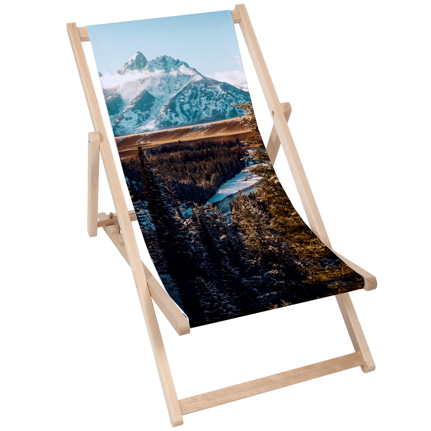 Holz Liegestuhl Mountain Landscape - esunbed