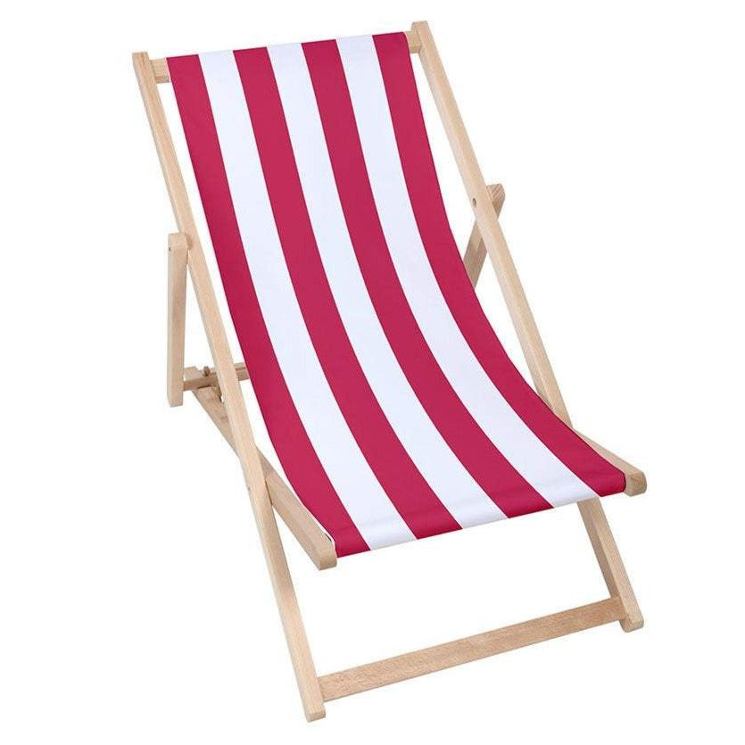 Holz Liegestuhl Red Stripes - esunbed