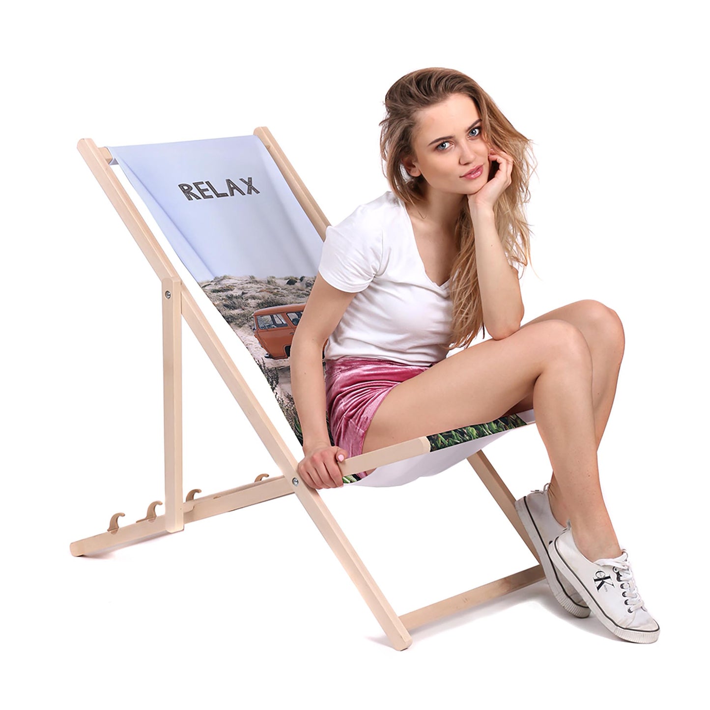 Holz Liegestuhl Relax