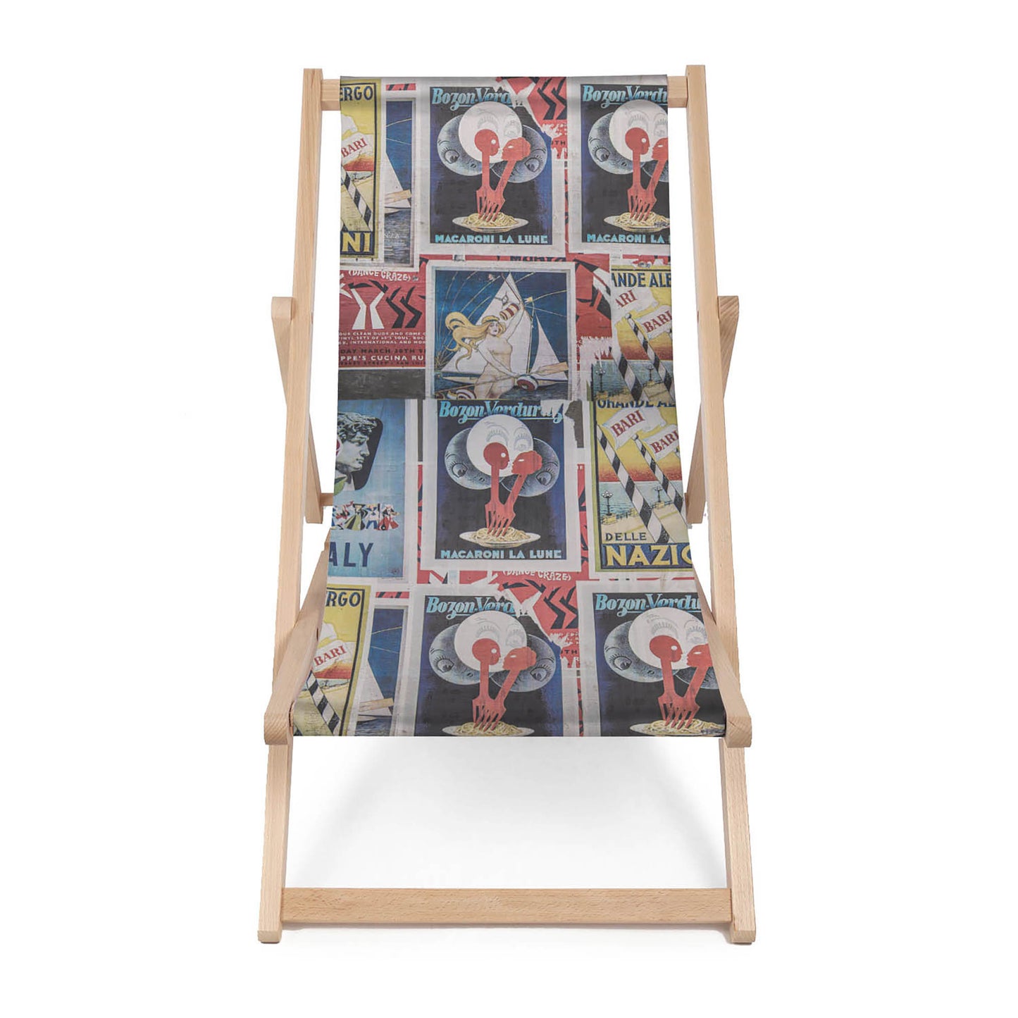 Holz Liegestuhl Retro Posters