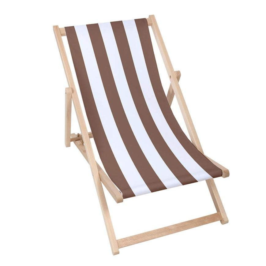 Holz Liegestuhl Vertical Beige - esunbed