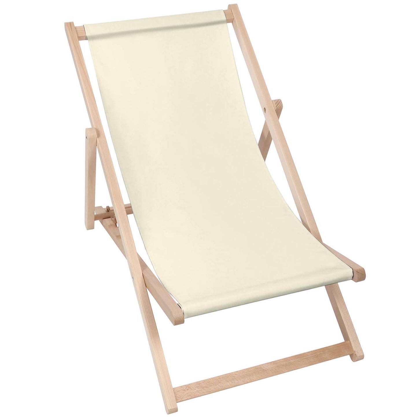 Holz Liegestuhl Creme - esunbed