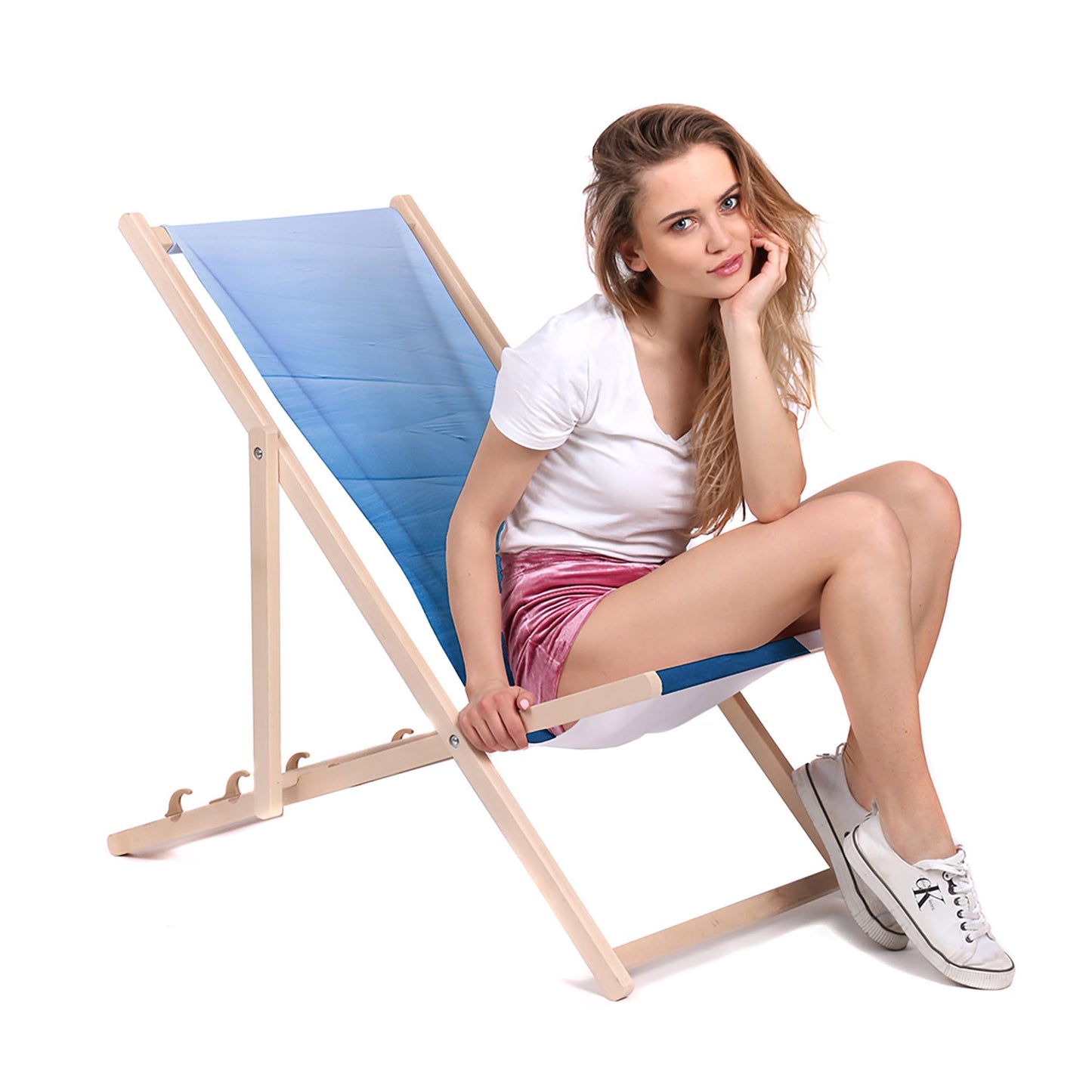 Holz Liegestuhl Blue Water - esunbed