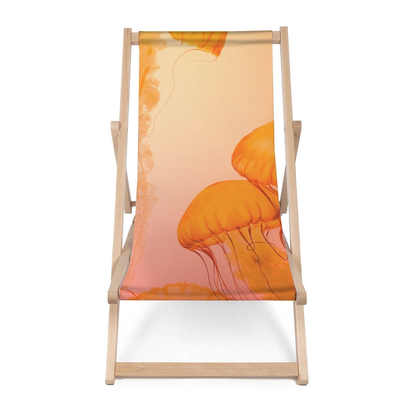 Holz Liegestuhl Jellyfish Orange - esunbed