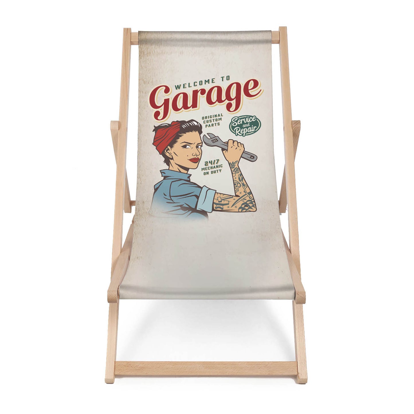 Holz Liegestuhl Welcome To Garage