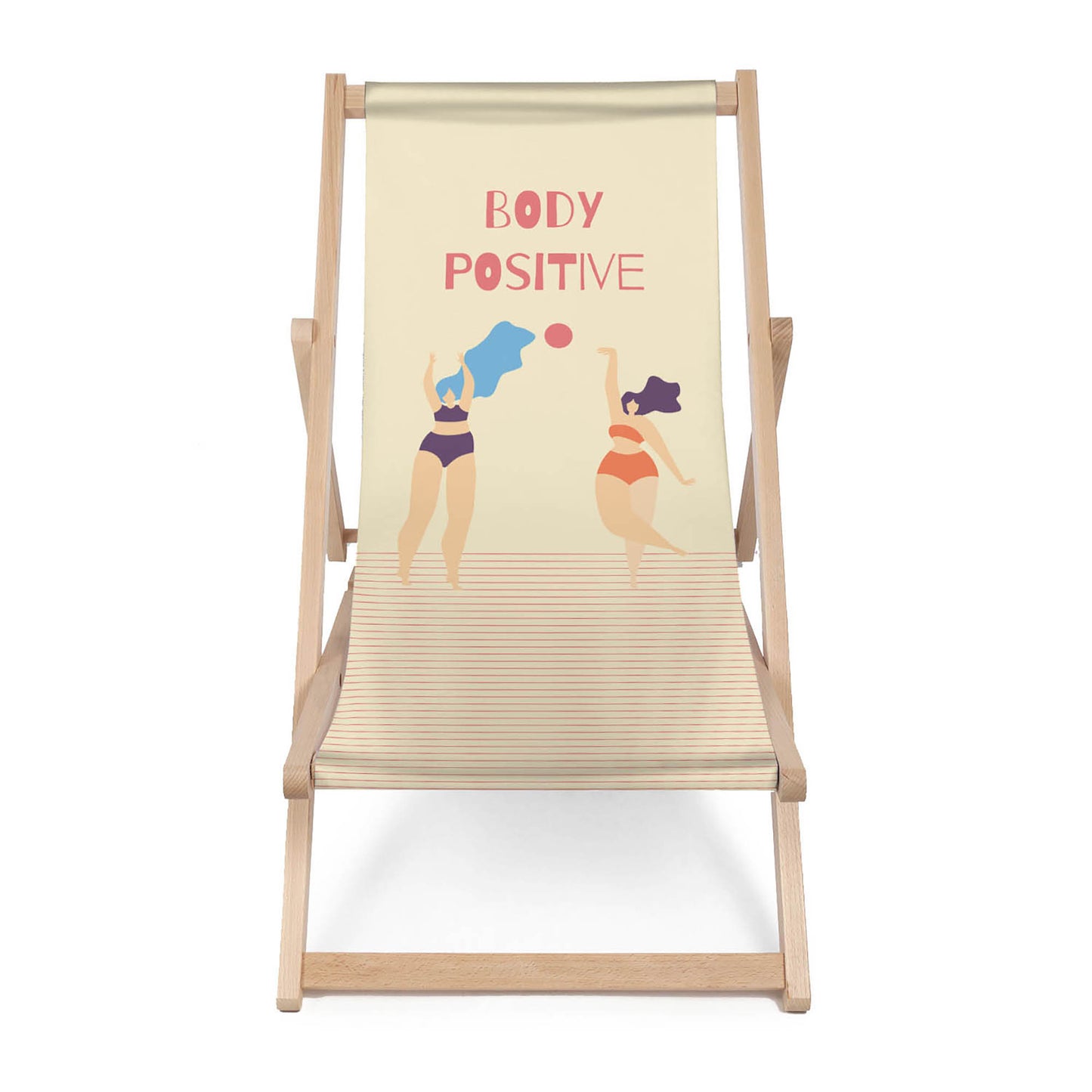 Holz Liegestuhl Body Positive Yellow