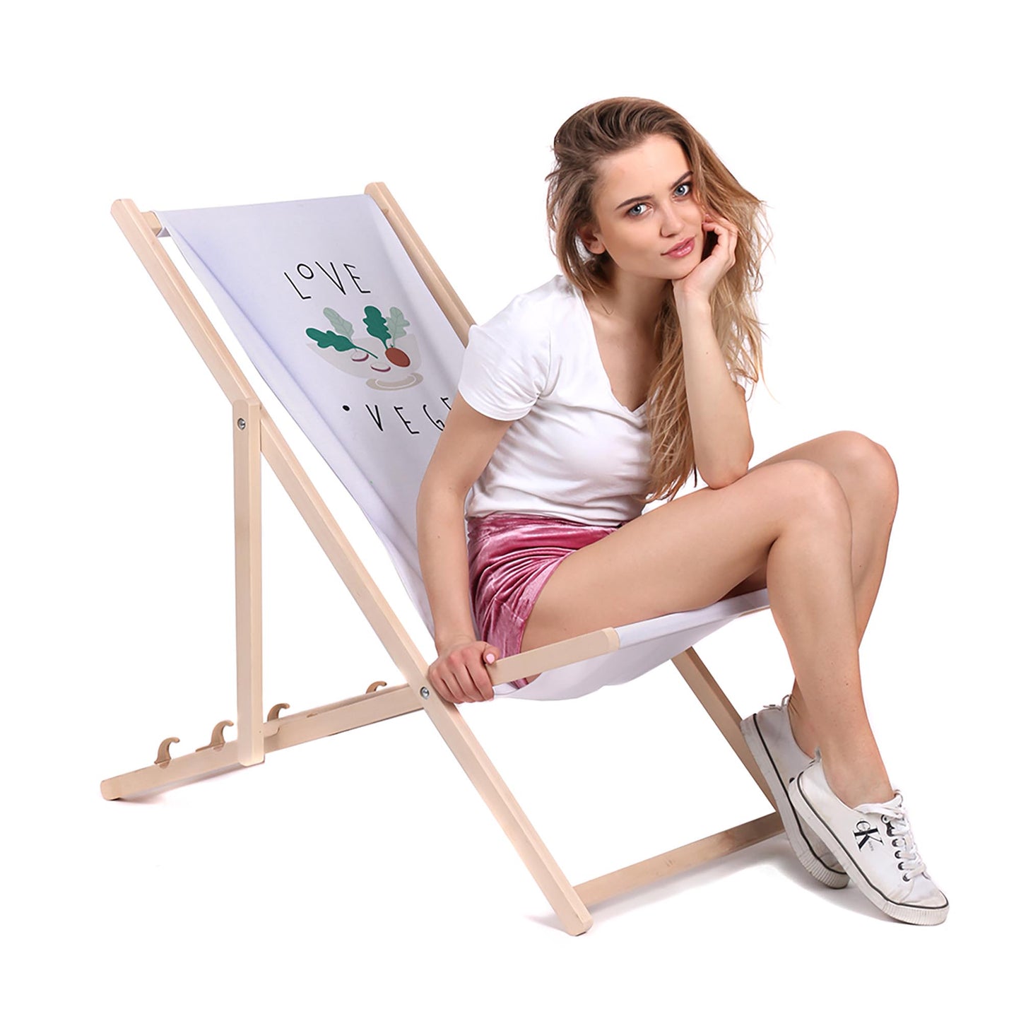 Holz Liegestuhl Love Vege