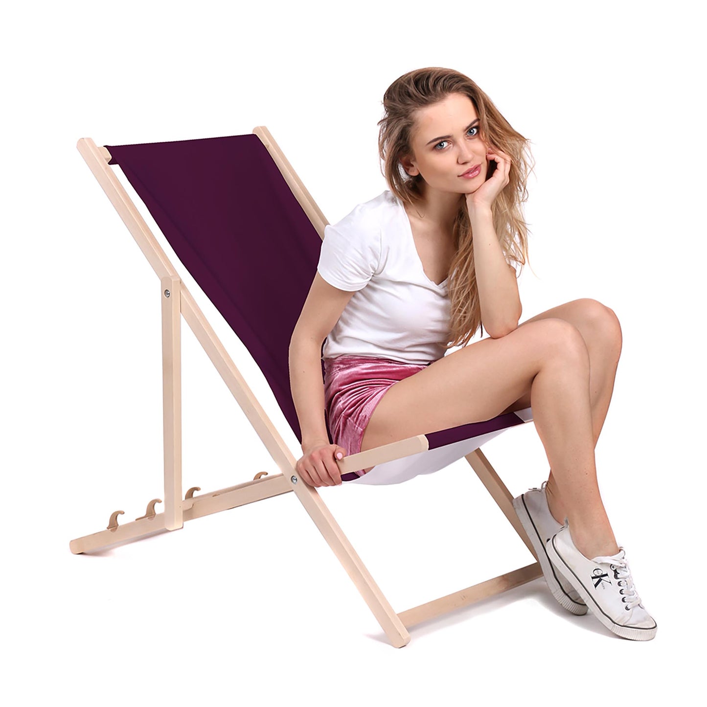Holz Liegestuhl Plum - esunbed