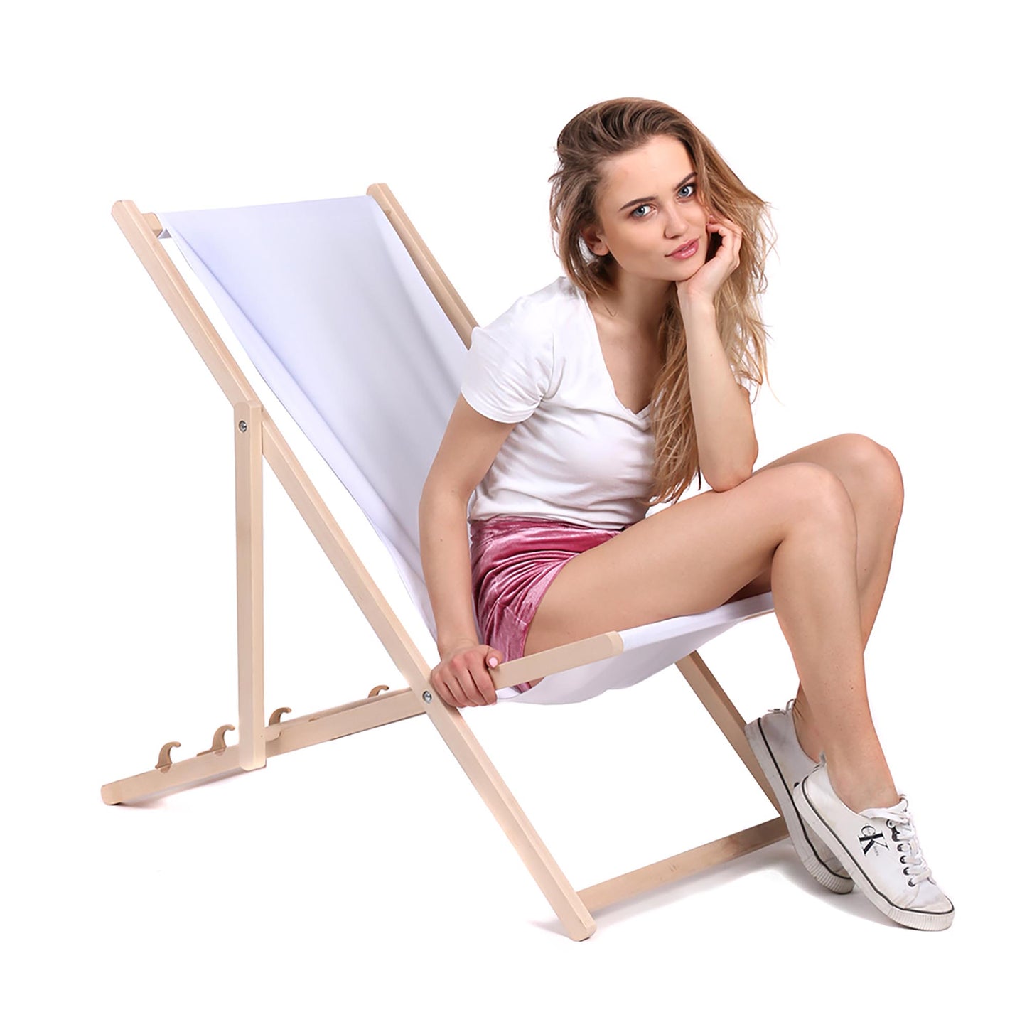 Holz Liegestuhl White - esunbed
