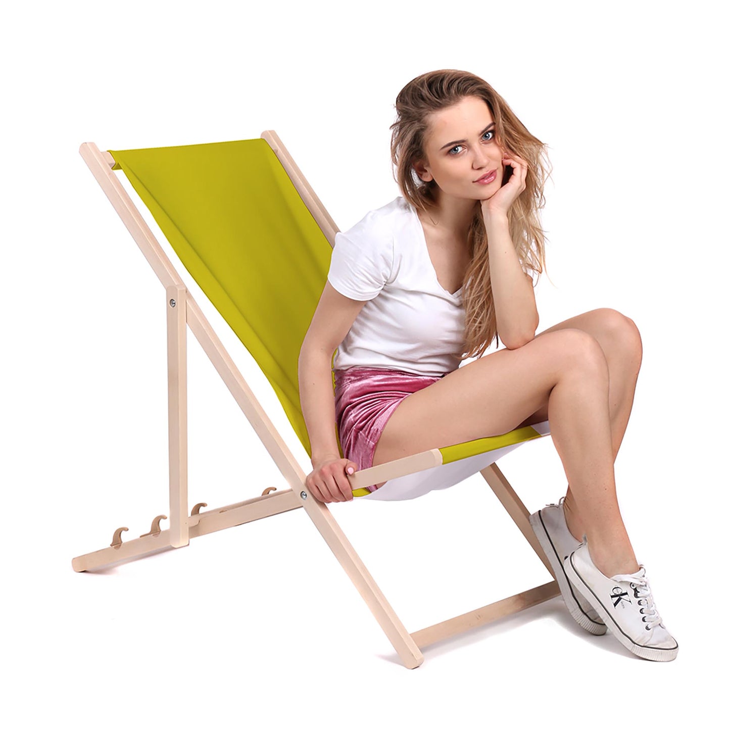 Holz Liegestuhl Yellow - esunbed