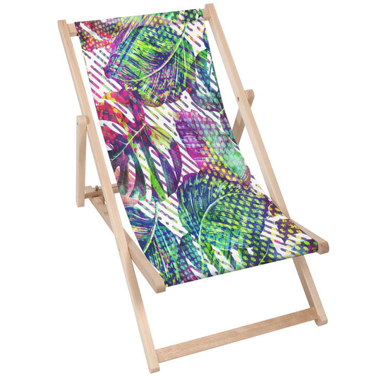 Holz Liegestuhl Colorful Tropics - esunbed