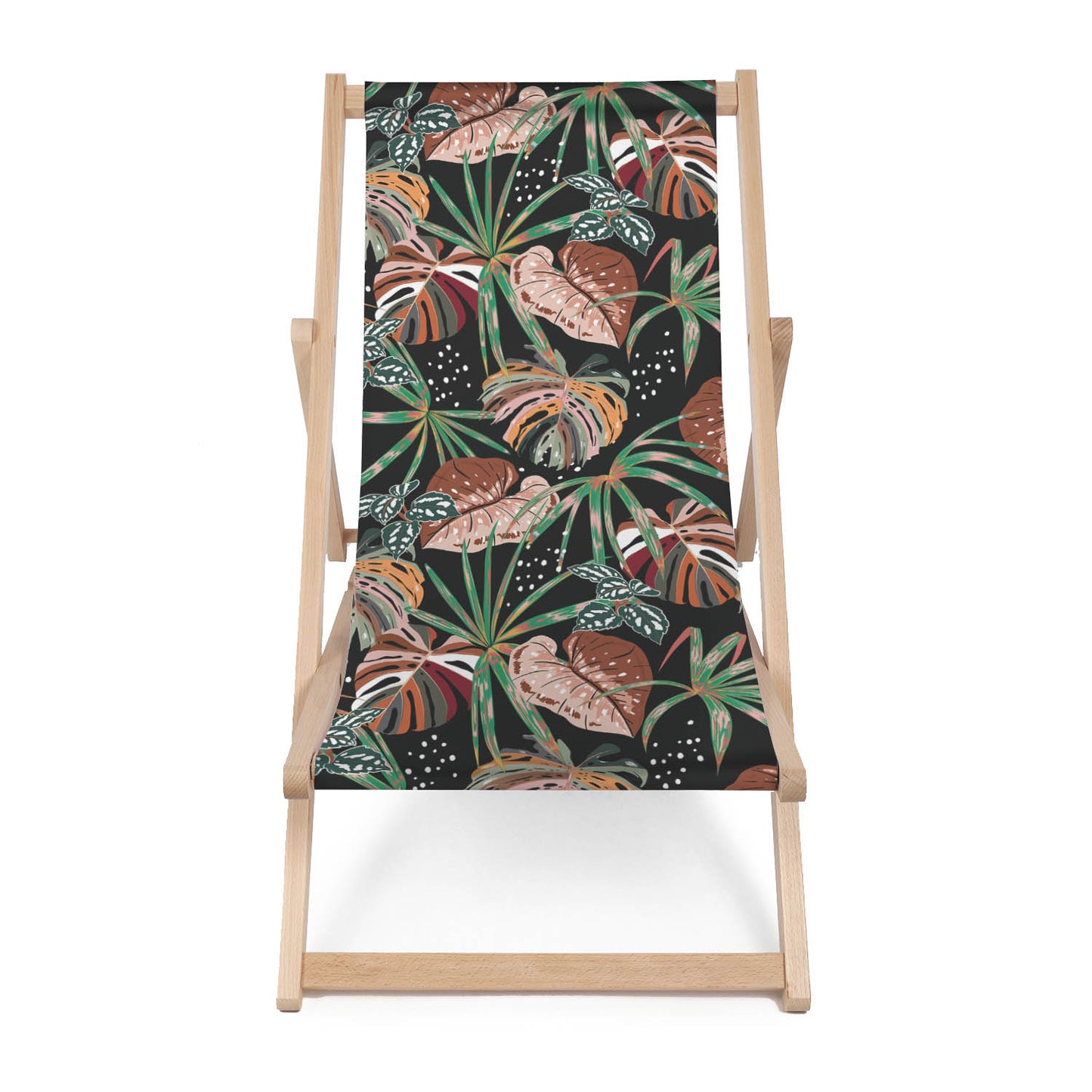 Holz Liegestuhl Dark Tropical Forest
