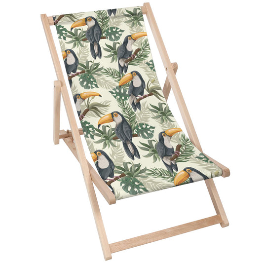 Holz Liegestuhl Toucans Jungle