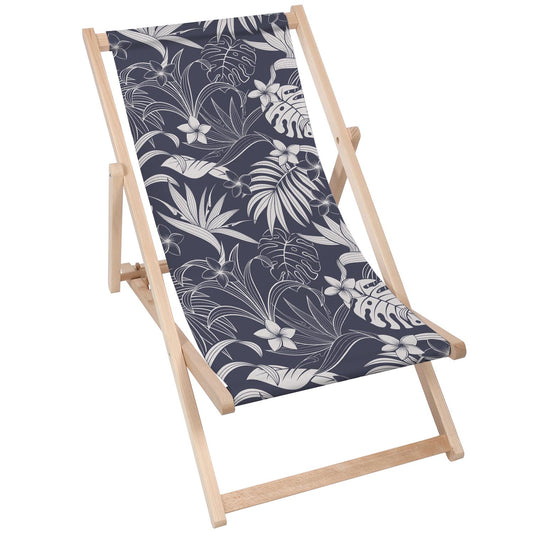 Holz Liegestuhl Dark Blue And White Exotic