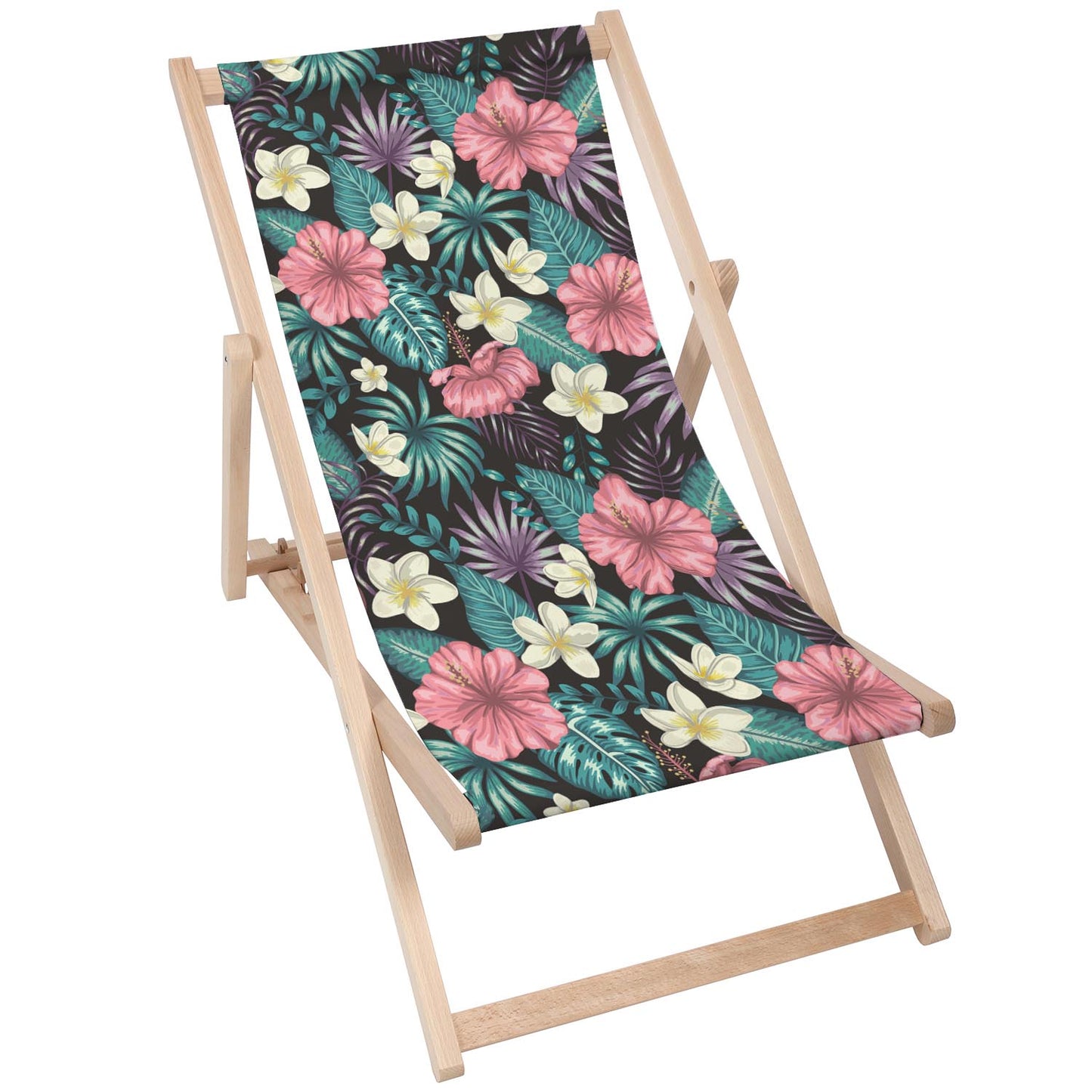 Holz Liegestuhl Hawaii Flowers
