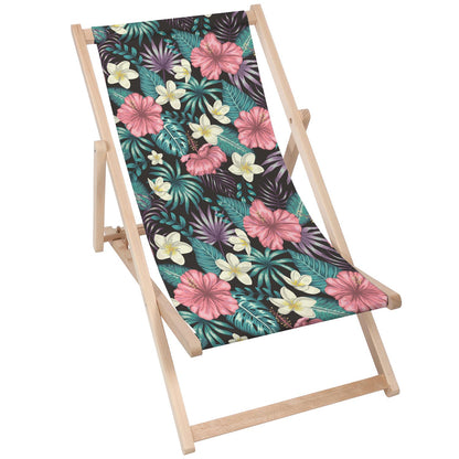 Holz Liegestuhl Hawaii Flowers