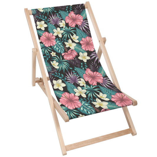 Holz Liegestuhl Hawaii Flowers