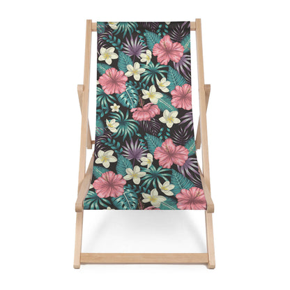 Holz Liegestuhl Hawaii Flowers