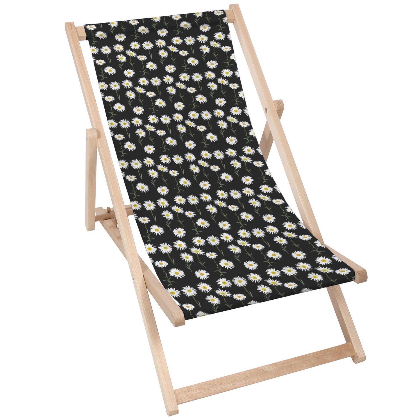 Holz Liegestuhl Daisy Black