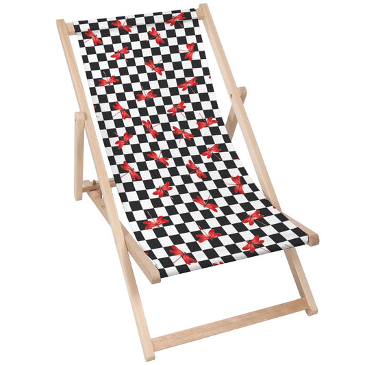 Holz Liegestuhl Checkered Dragonfly