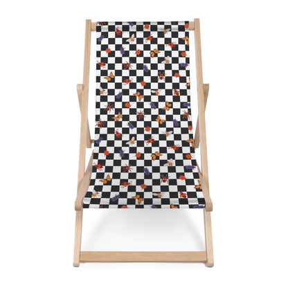 Holz Liegestuhl Checkered Bugs